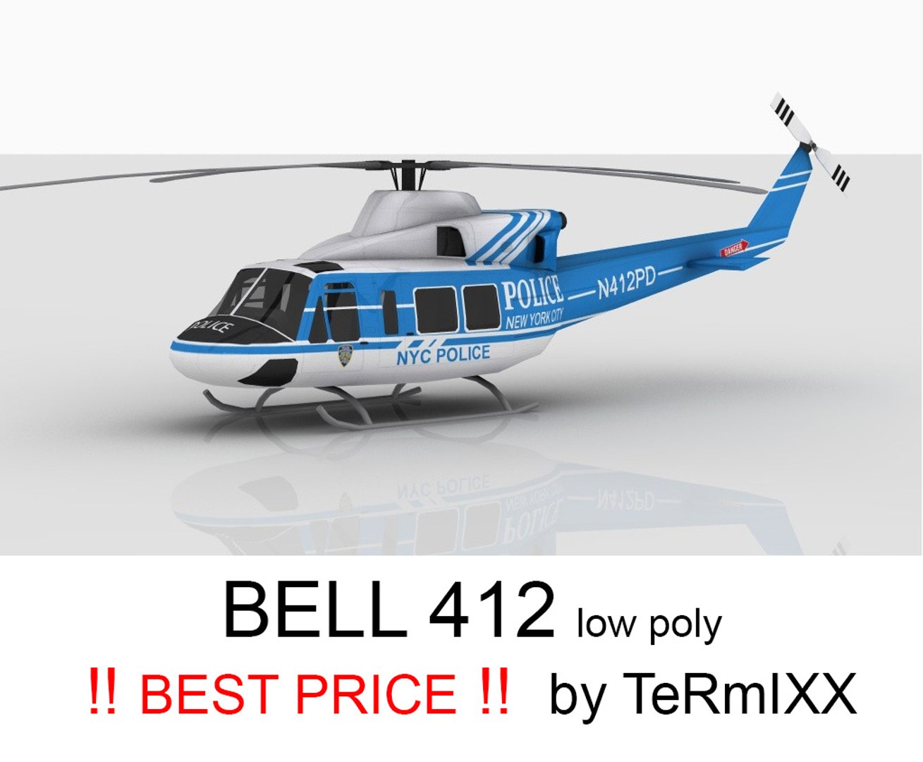 Bell 412 Nypd 3d 3ds