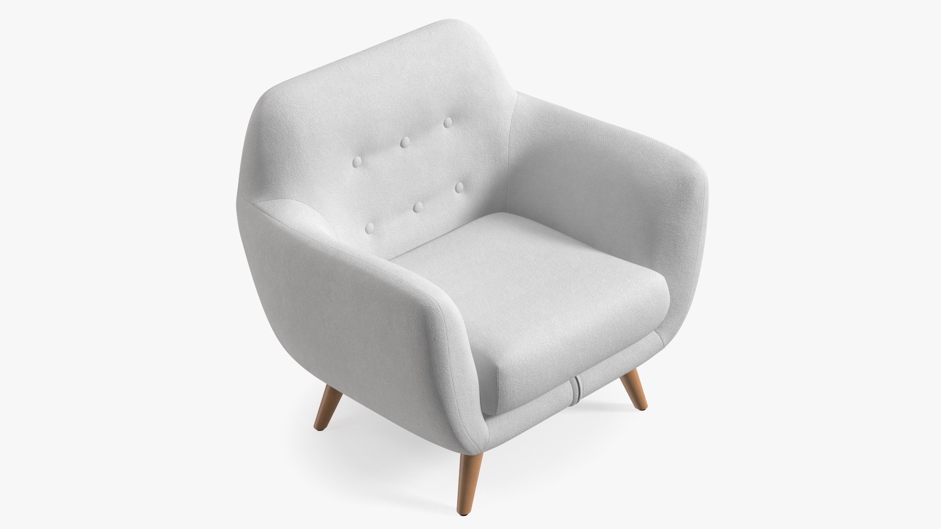 White Armchair Loa 3D model preview