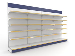 3d model supermarket shelf