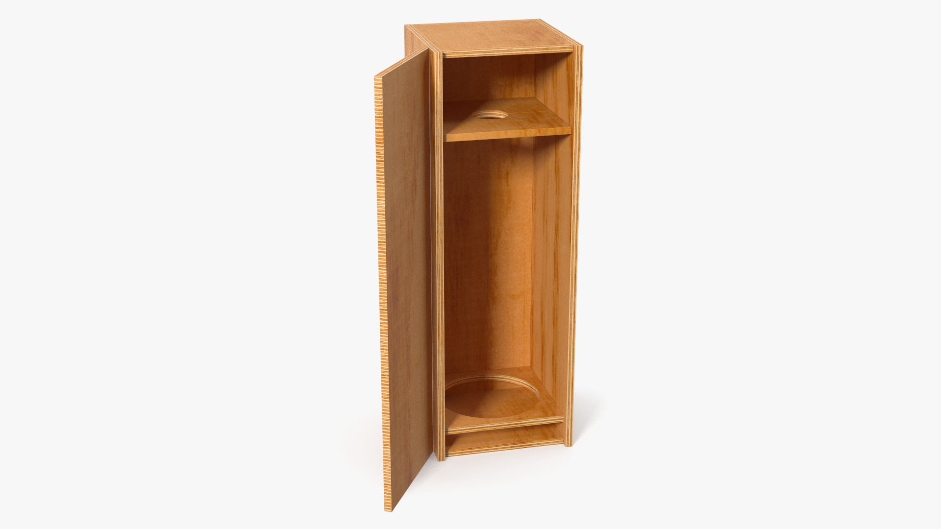 Wooden Box for Champagne Open 3D model preview