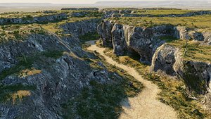 Dangerous canyon in Blender