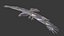 Falcon 2 Version Sitting and Flying rigged low poly