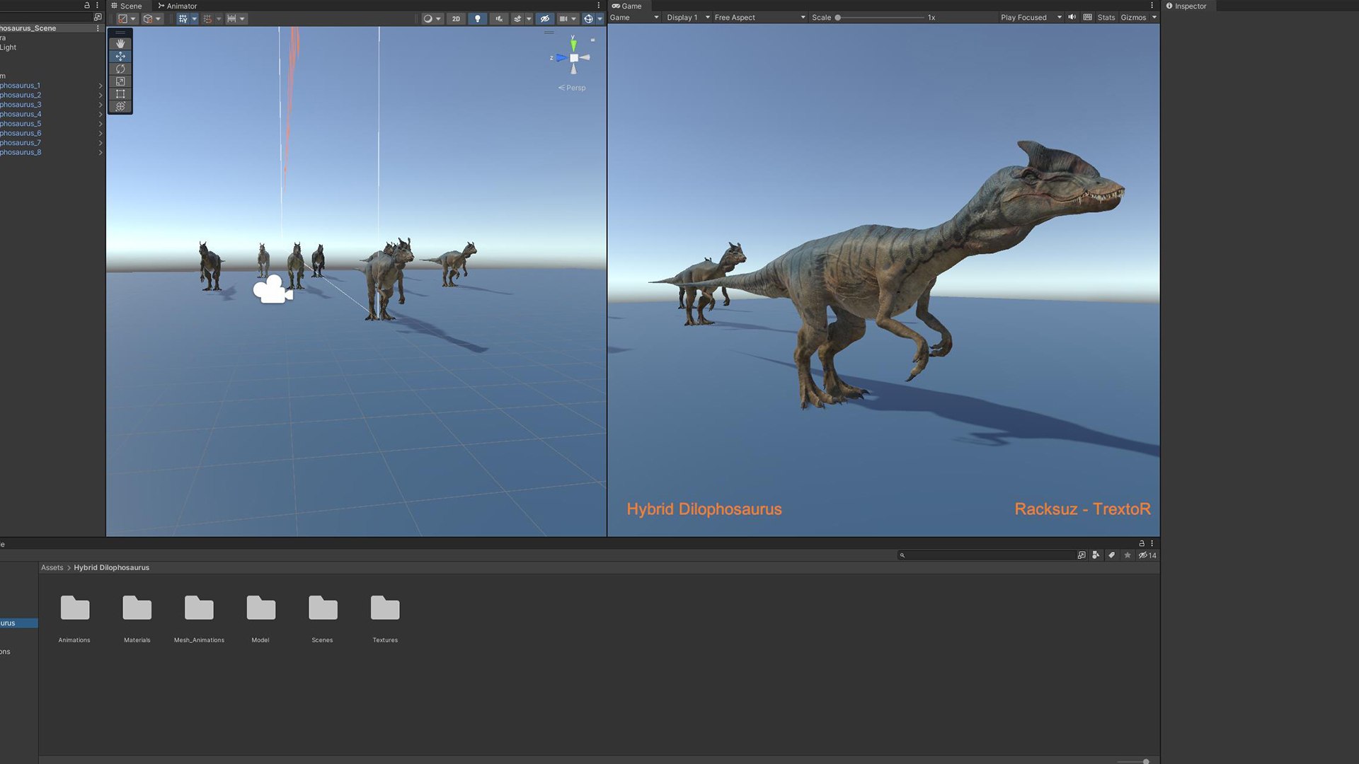 3D Dinosaur - Hybrid Dilophosaurus Unity Project Model - TurboSquid 2263484