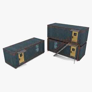 3D polygonal cabin containers - model