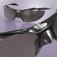 Balenciaga Turbo D-Frame Sports Sunglasses Black