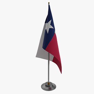 3D Table Flag Texas model