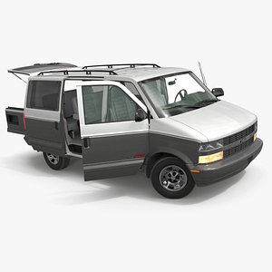 3D 1995 Chevrolet Astro Passenger Van Rigged for Maya model