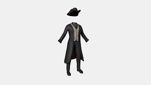 Cowboy Outfit A02 - Character Fashion Design 3D model