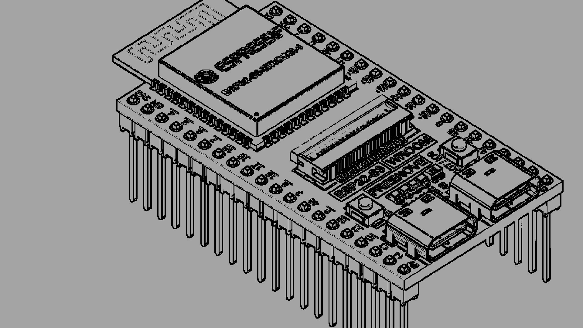 3d freenove esp32 s3 wroom cam model turbosquid 2215576