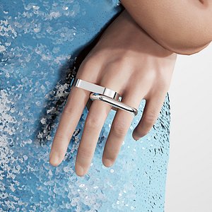 RATHELWOLF double ring VALENTINA