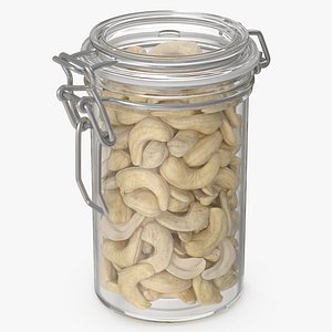 Cashews in a Glass Jar 4 3D model