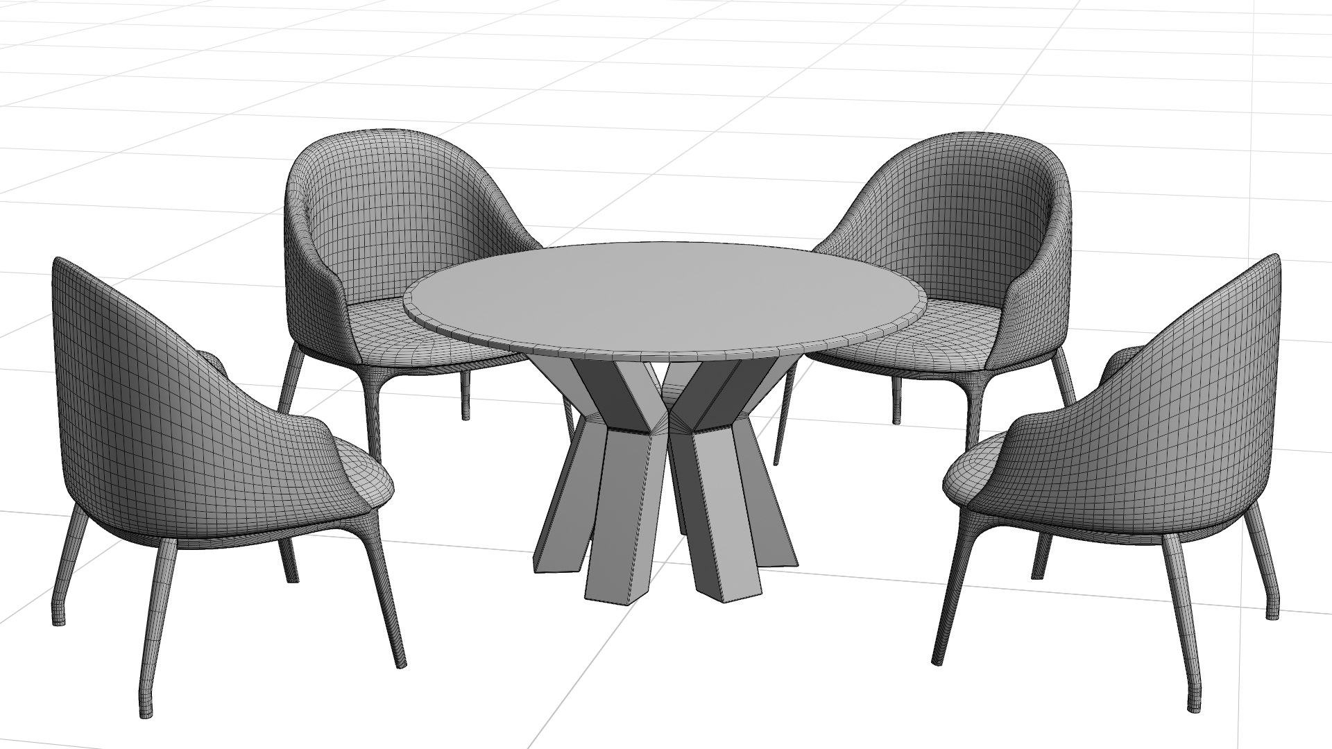 Round Dining Table Set for 4 Persons 3D model https://p.turbosquid.com/ts-thumb/nl/MmLajY/qU/wireframe/png/1709054841/1920x1080/fit_q87/e52abd625f53e1117a61eb67e50b8df591068f8b/wireframe.jpg