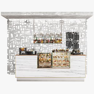 Coffee point - bar with desserts 3D