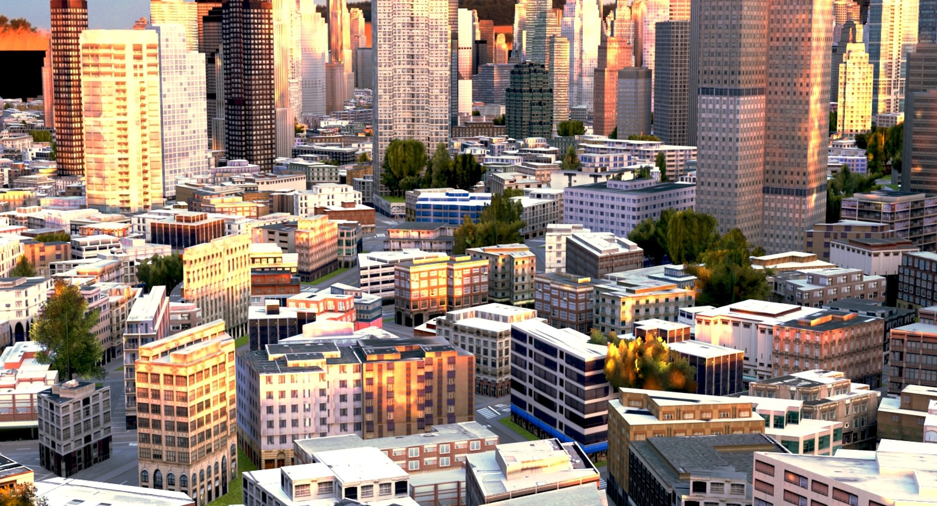 Cityscape Scene Highrise 3d Max