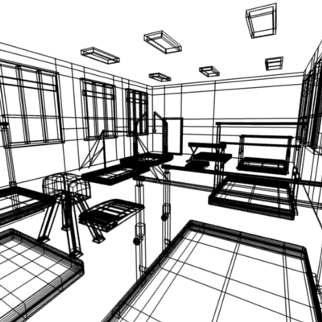 3d Athletics Gym Interior Model