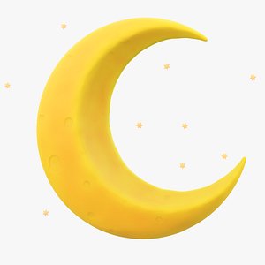 3D model Stylized Crescent Moon