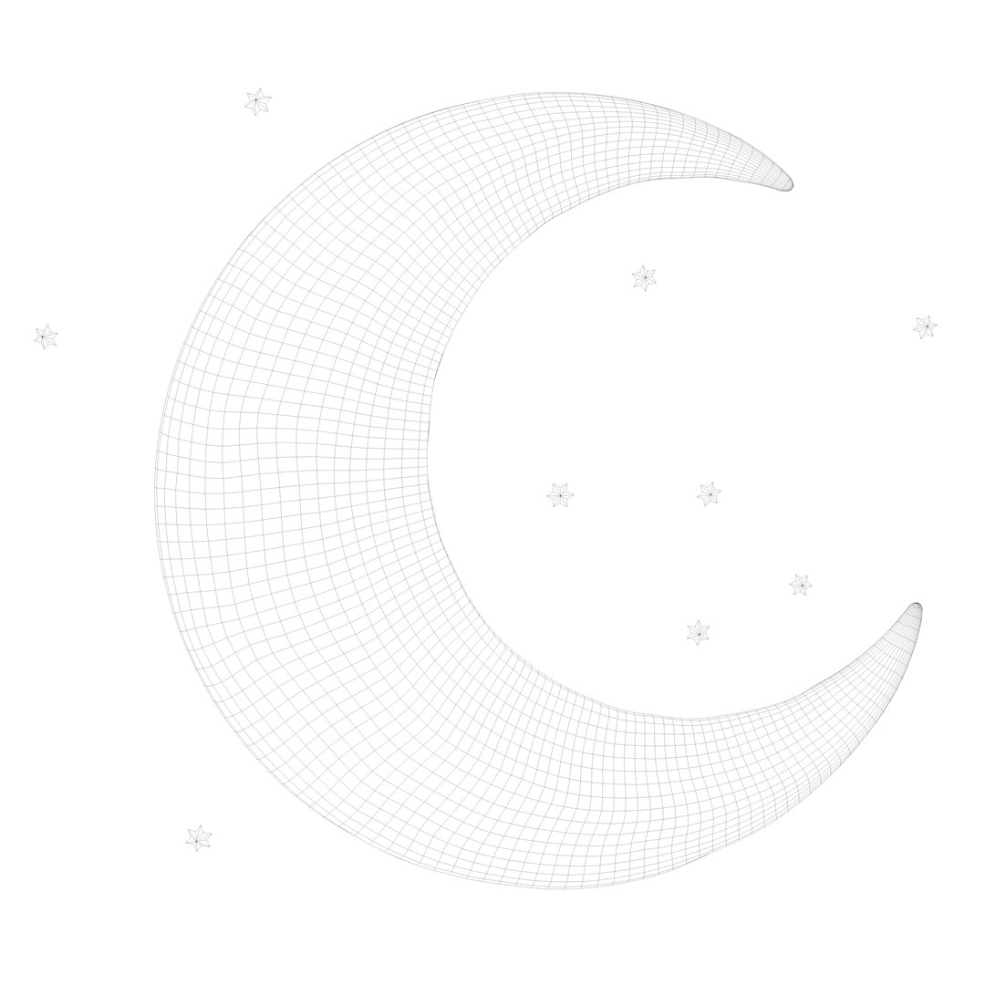 3D Model Stylized Crescent Moon - TurboSquid 2040504