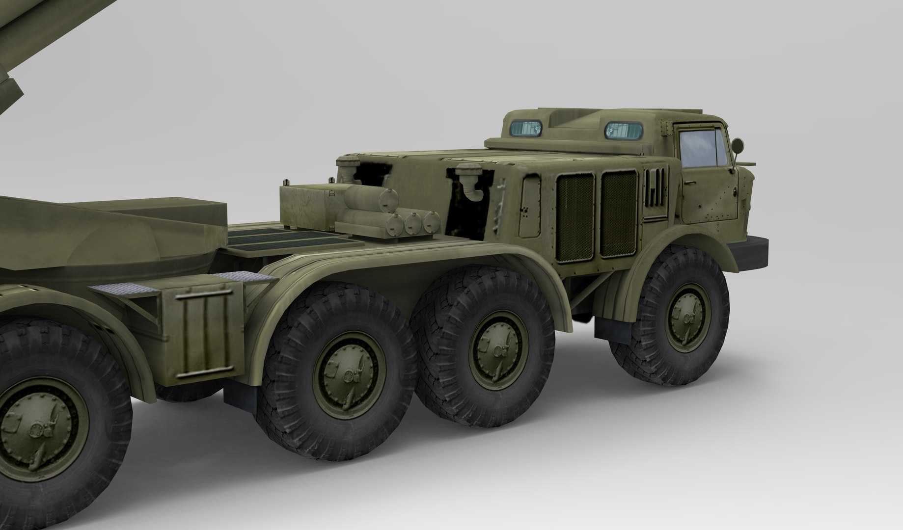 BM-27 URAGAN 9P140 On A ZIL 135 Truck 3D Model - TurboSquid 1993017