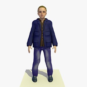 9 - 13 Year Old Euro Girl Julie Rigged and also with IK for Cinema 4D