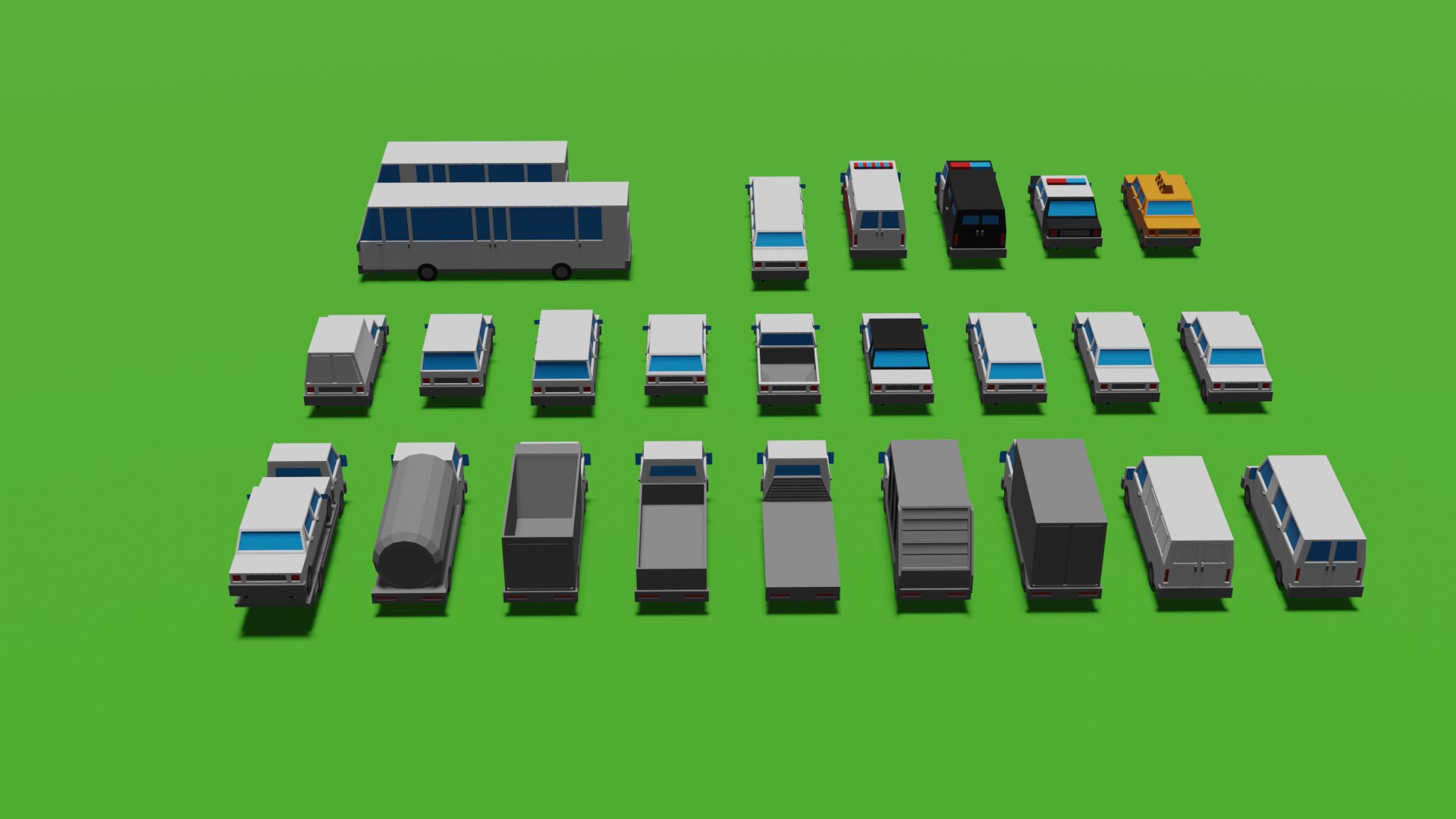 3D car vehicle pack model - TurboSquid 1689047