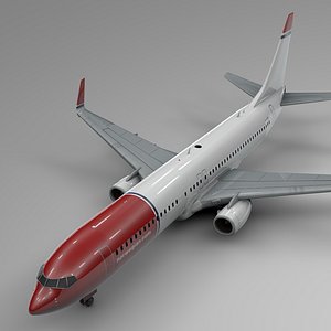 3D norwegian air boeing 737-800