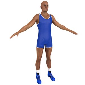 3D wrestler games model