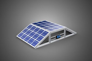 ROOF ARRAY SOLAR CELL PANEL MODULAR CONTROLLER CHARGE REGULATOR 3D