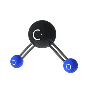 carbon dioxide molecule 3D model