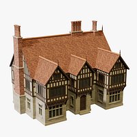 Tudor Revival Manor House - Game Ready PBR