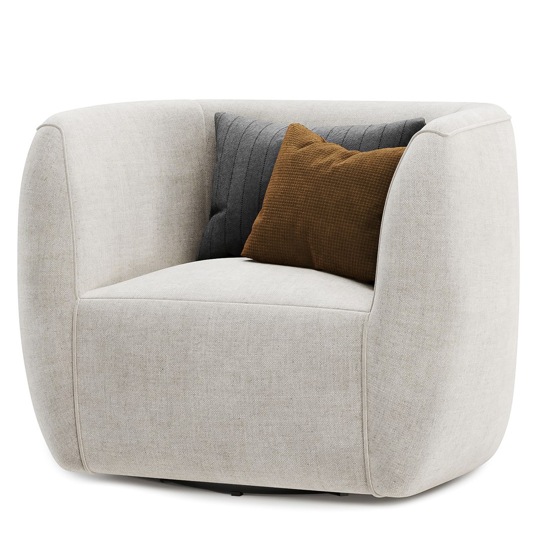 3D Model Council Swivel Lounge Chair By Blu Dot TurboSquid 2203056