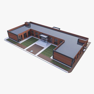 3D Administrative Town Hall Building