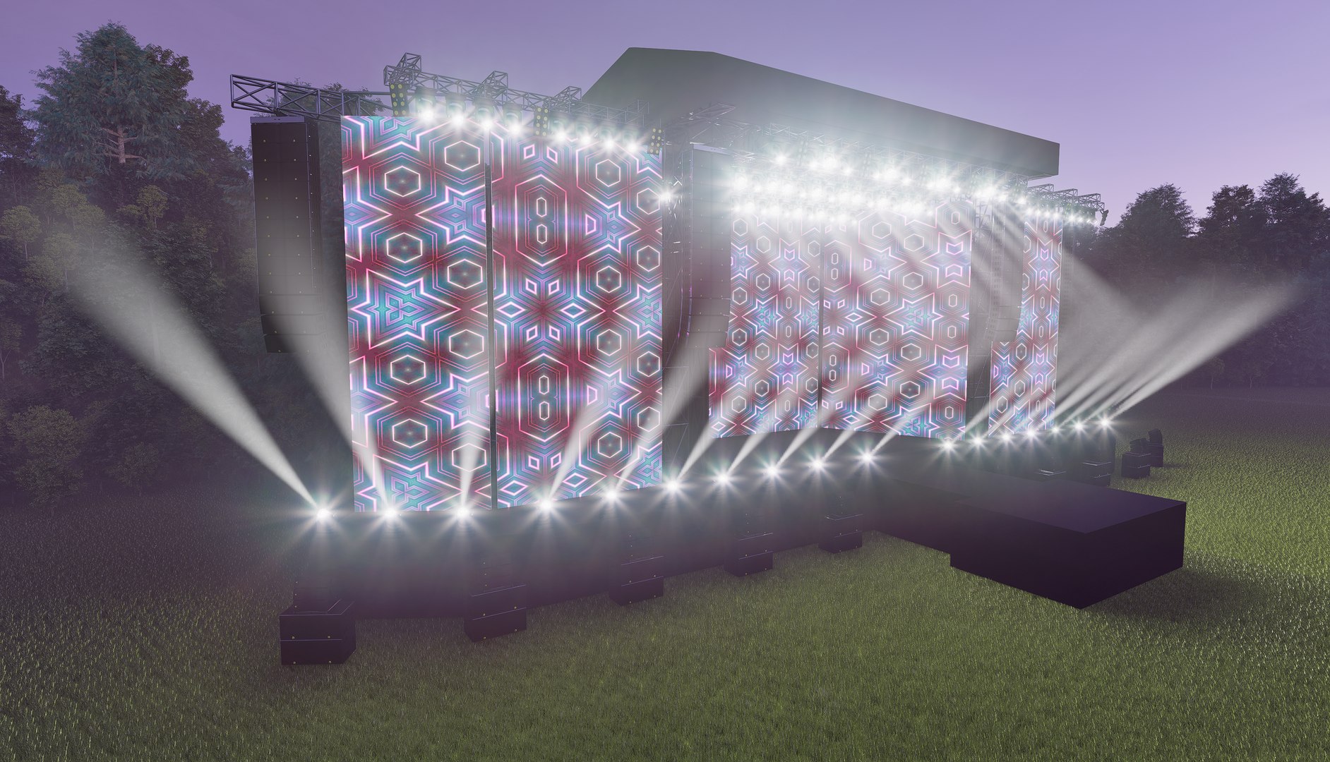 3D Concert And Festival Stage Set - TurboSquid 2121941