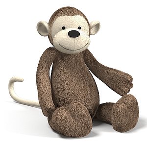3d monkey toy kid model