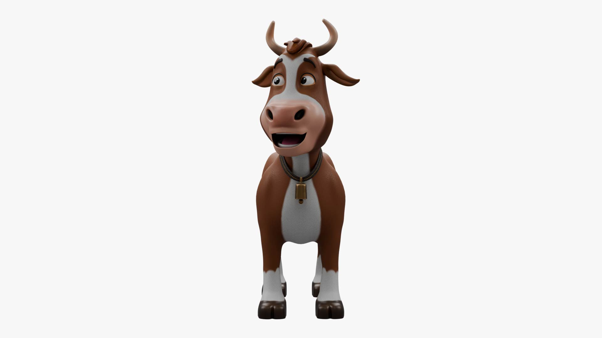 Brown Cow Rigged 3D Model - TurboSquid 2210651