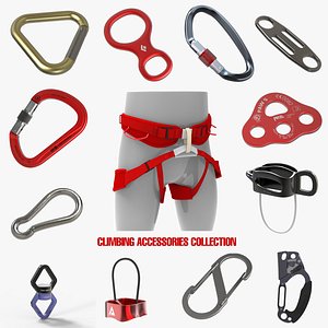 climbing accessories rappel harness 3D model