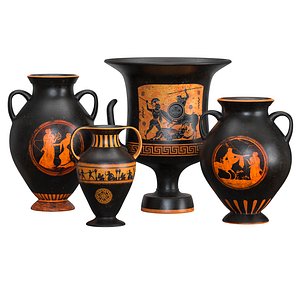 Ancient Clay Greek vases 3D model