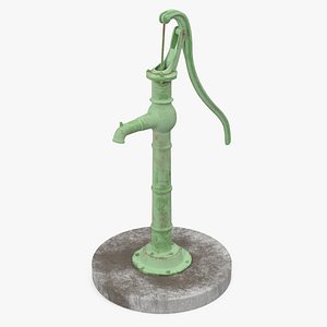 3D vintage hand water pump