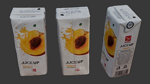 Peach Juice Carton 3D Scan 3D model