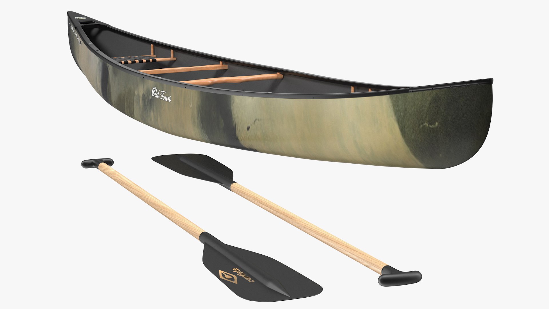 Old Town Discovery 169 Tripping Canoe Camo 3D model preview