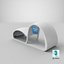 3D Sci-Fi Futuristic Bus Stop model