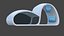 3D Sci-Fi Futuristic Bus Stop model