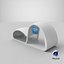3D Sci-Fi Futuristic Bus Stop model