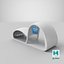 3D Sci-Fi Futuristic Bus Stop model