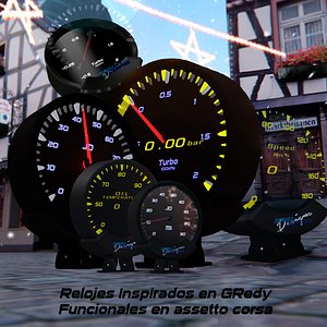 Kit de Relojes Indicadores para Vehiculos - Inspirados en Greddy Sirius - JunkiDesigns 3D