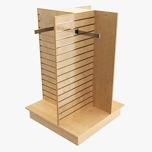 3D Store slatwall 4-way merchandiser