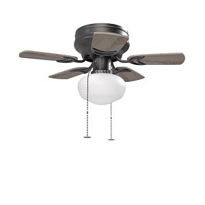 28 Inch Hero Espresso Pull Chain Ceiling Fan PBR 3D model