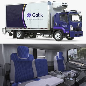3D ISUZU Gatik Autonomous Truck Simplified model