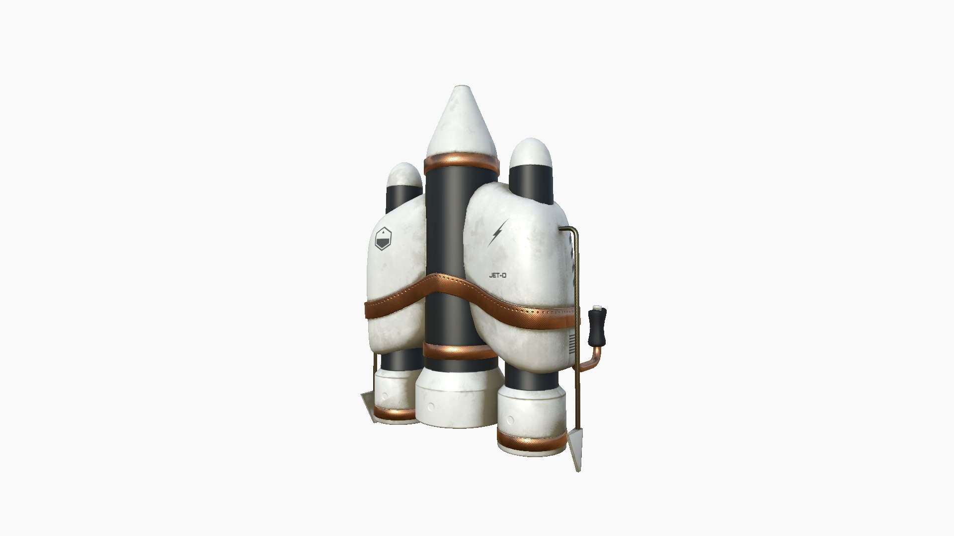 3D Jetpack D01 White Copper - SciFi Character Design - TurboSquid 1959723
