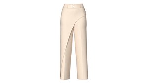 Girls Overlapping Skirt Trouser With Side Buttons