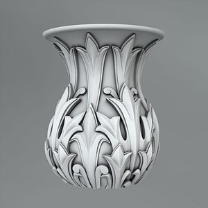 3d model classical decoration ornamental